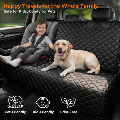 100% Waterproof Pet Seat Cover Car Seat Cover for Pets - Scratch Proof & Nonslip Backing & Hammock, Quilted, Padded, Durable Pet Seat Covers for Cars Trucks and Suvs
